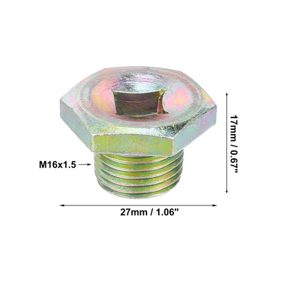 4 x M16x1.5 Engine Oil Drain Plug Screws with Seal Rings for Mini