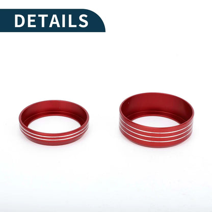 Red Gear Shift Switch Knob Cover Ring for Ford Mach-E (2021-2024) 2 Pcs