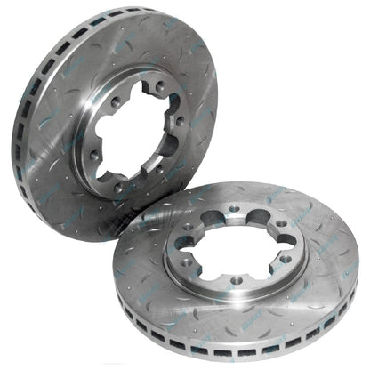 Front Drilled + Slotted Disc Rotor + Bosch Brake Pads for Patrol GU Y61 1997~16