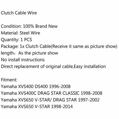 Clutch Cable for Yamaha XVS400 DS400 XVS400C XVS650 (1999-2009)