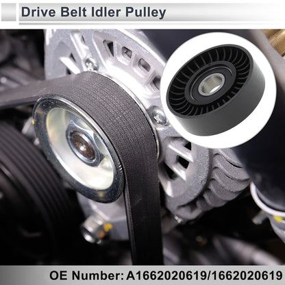Drive Belt Idler Pulley for Mercedes-Benz A-Class (1997-2014) Black