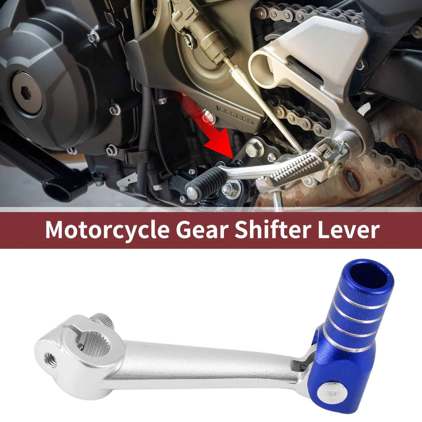 Folding Shifter Lever for Bosuer M5 Silver Tone Blue