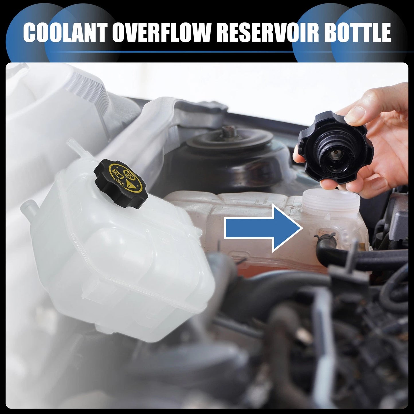 1 Set Coolant Expansion Overflow Tank w/ Cap for Buick Regal (2011–2017)