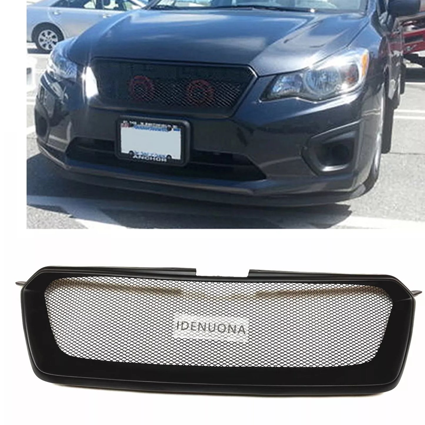 1x Front Bumper Grille Mesh for Subaru Impreza (2012-2016) Fiberglass Black