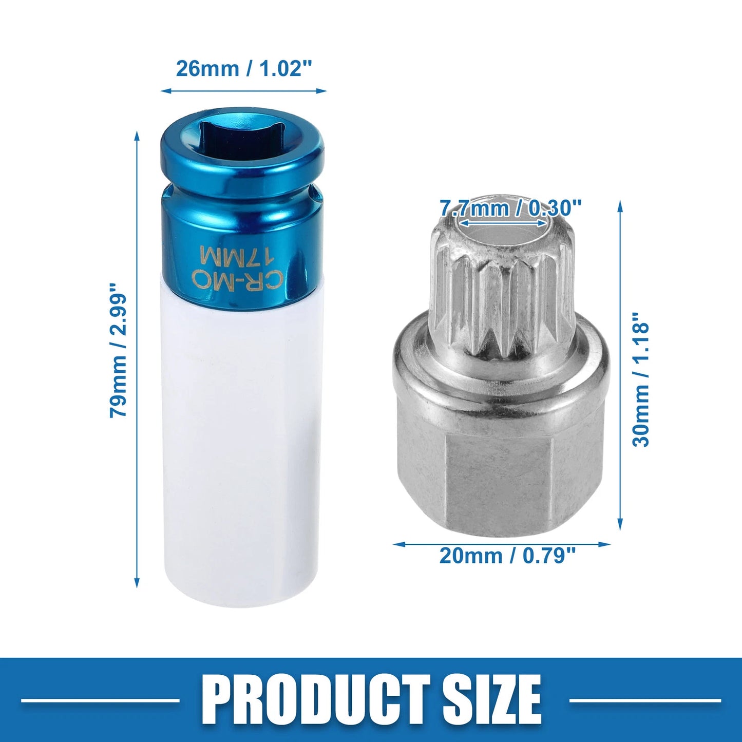 Wheel Screw Lock Lug Nut Kit for BMW (2015-2023)