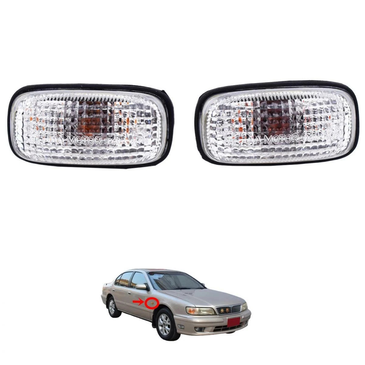 Pair Side Marker Light Fits Nissan Cefiro Maxima 30J Infinity A32 1994-1998 D10