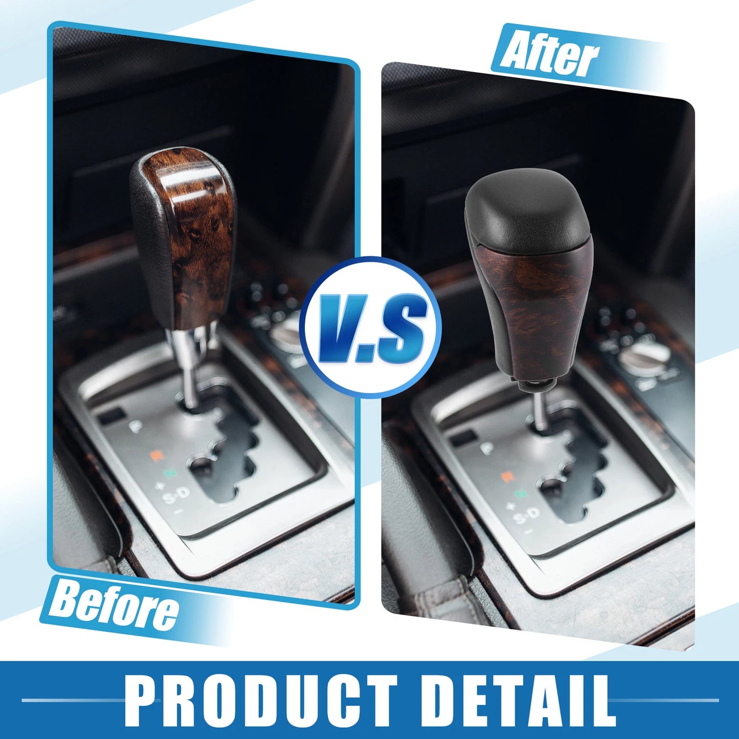 Black Gold Tone Gear Shift Knob for Toyota Tacoma (2016-2021)