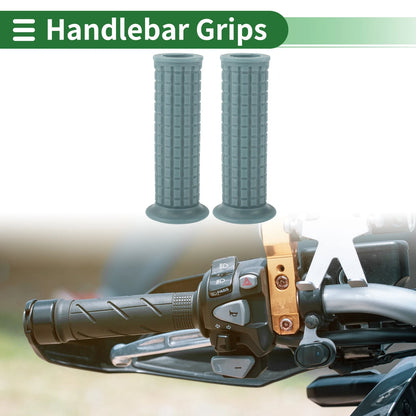 25mm Motorcycle Hand Grips Cover Handle Bar Throttle Grips TPU Gray Blue