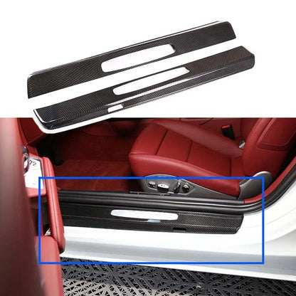 Dry Carbon Fiber Door Sill Strip Cover Trim for Porsche 911 991 12-18 718 16-19