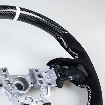 Carbon Flat Bottom Suede Steering Wheel for Subaru WRX (2022-2023)