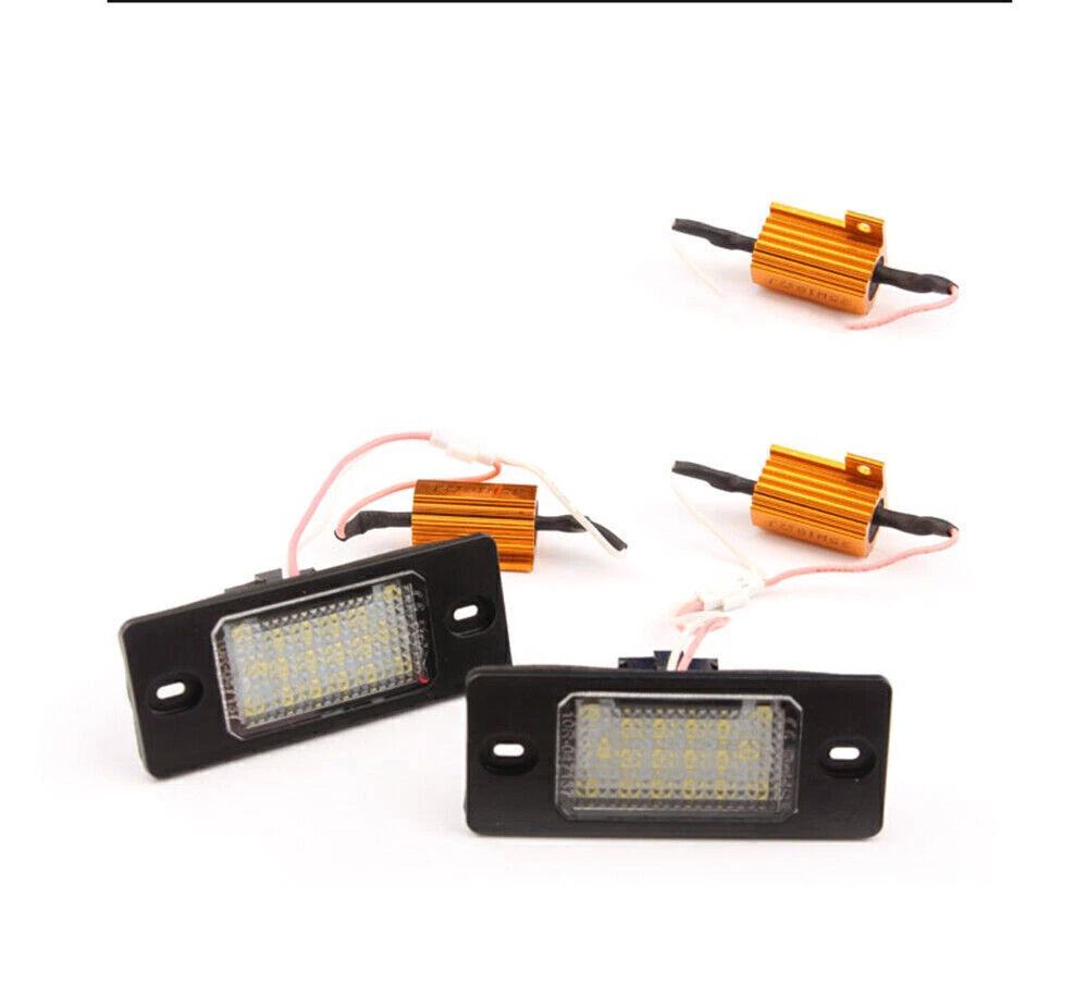 18 LED License Plate Lights for VW Touran, Touareg, Polo, Jetta (2011-2012) 2 x