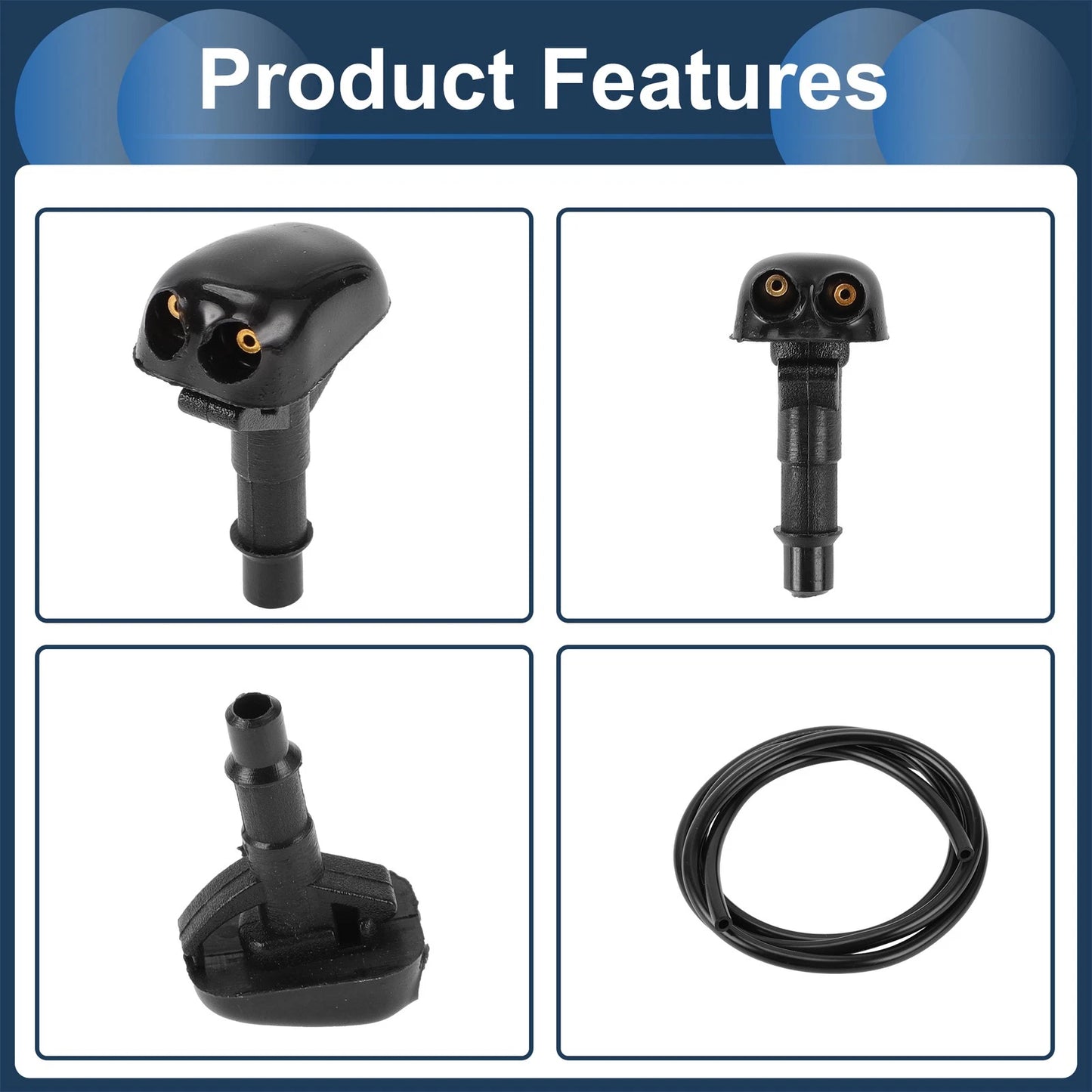 Windshield Washer Nozzle & Fluid Hose for Mitsubishi (2008-2014)
