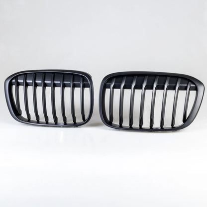 Front Bumper Grille for BMW X1 F48 (2015-2022) Matte Black Sport Style