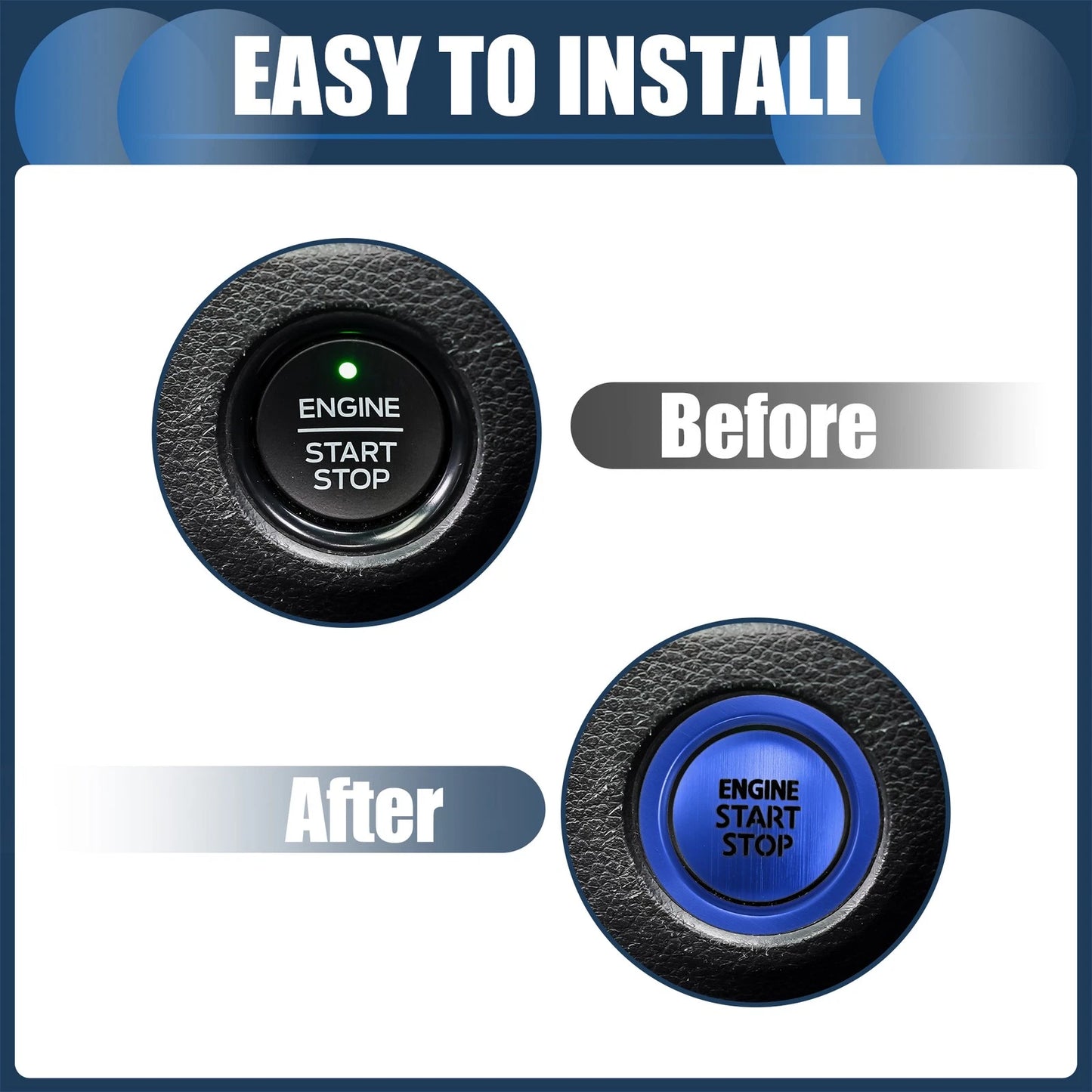 Engine Start Stop Button Cover Set for Toyota Alphard 30 Series (2015-2023)