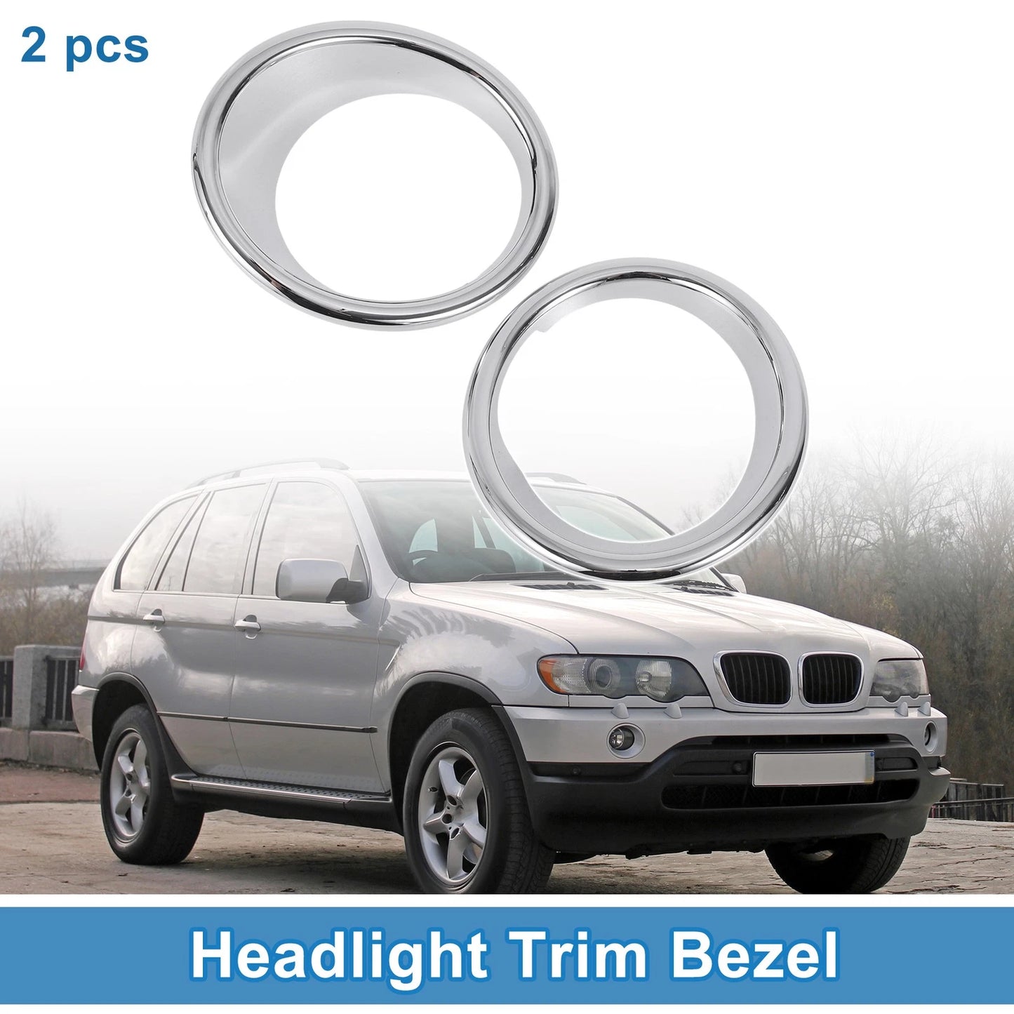 Car Front Left Right Headlight Trim Bezel for BMW X5 (2014-2018)