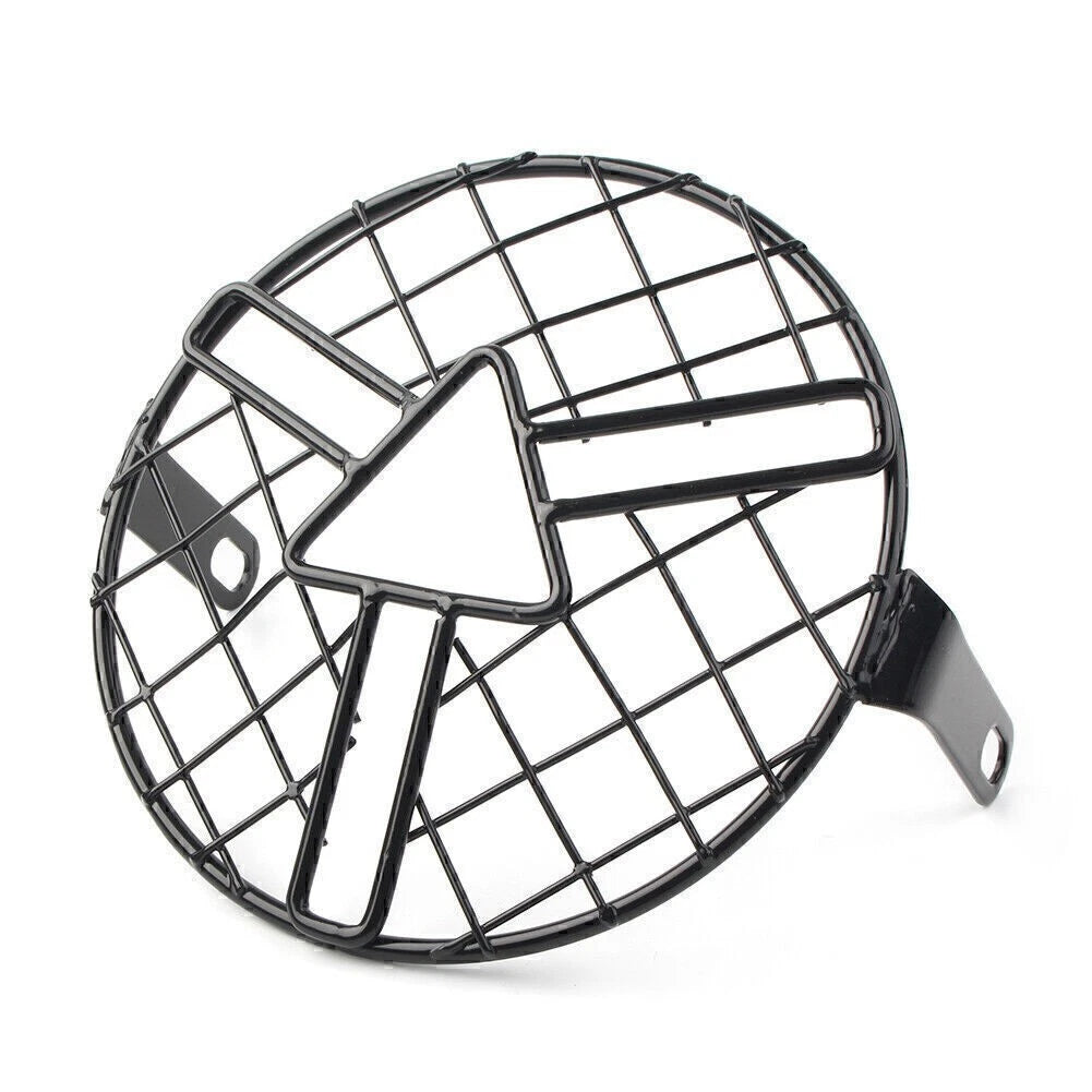 6.5" Headlight Grill Guard Light Cover for Cafe Racer Bobber Motorcycle