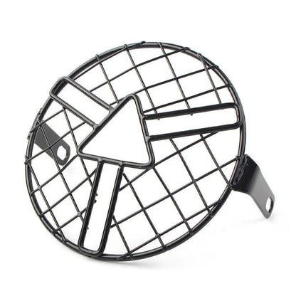 6.5" Headlight Grill Guard Light Cover for Cafe Racer Bobber Motorcycle
