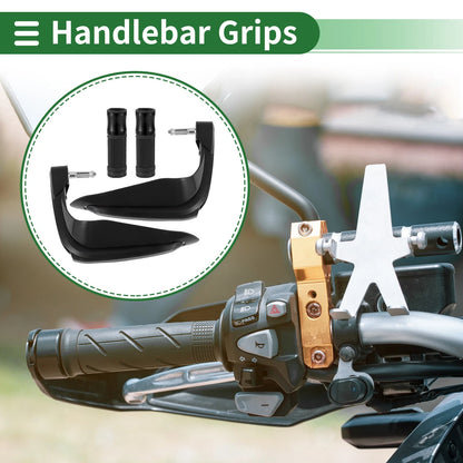 2 x Hand Grips Covers for Motorcycle Aluminum Alloy Black