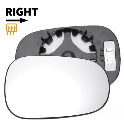 Right Side White Heated Mirror Glass for Nissan Micra (2002-2009)
