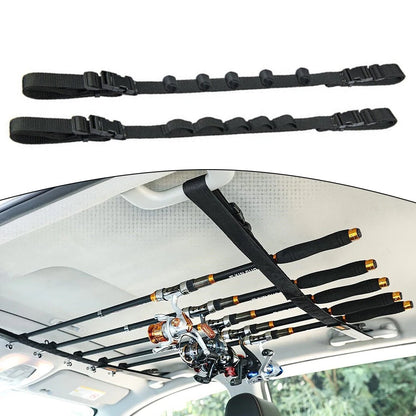 Roof Fishing Rod Rack Pole Holder Strap / 2 Pack for Car