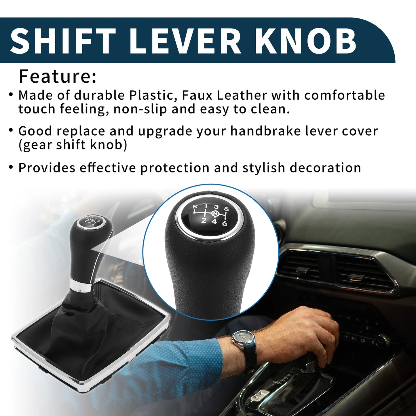 6 Speed Gear Shift Knob & Cover for Mercedes-Benz C-Class (2007-2021)