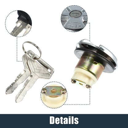 Ignition Lock Cylinder for Toyota - Metal Silver Tone Black (Fits Various Models)