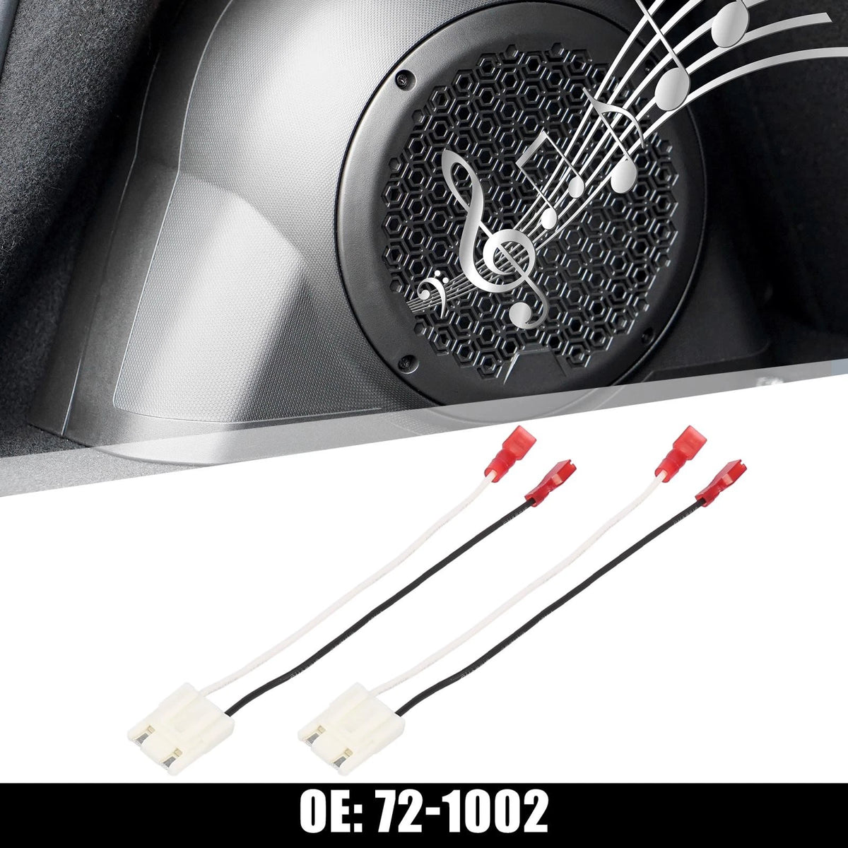2 x Car Speaker Connector Harness Adapters for Jeep Dodge (1984-2002)