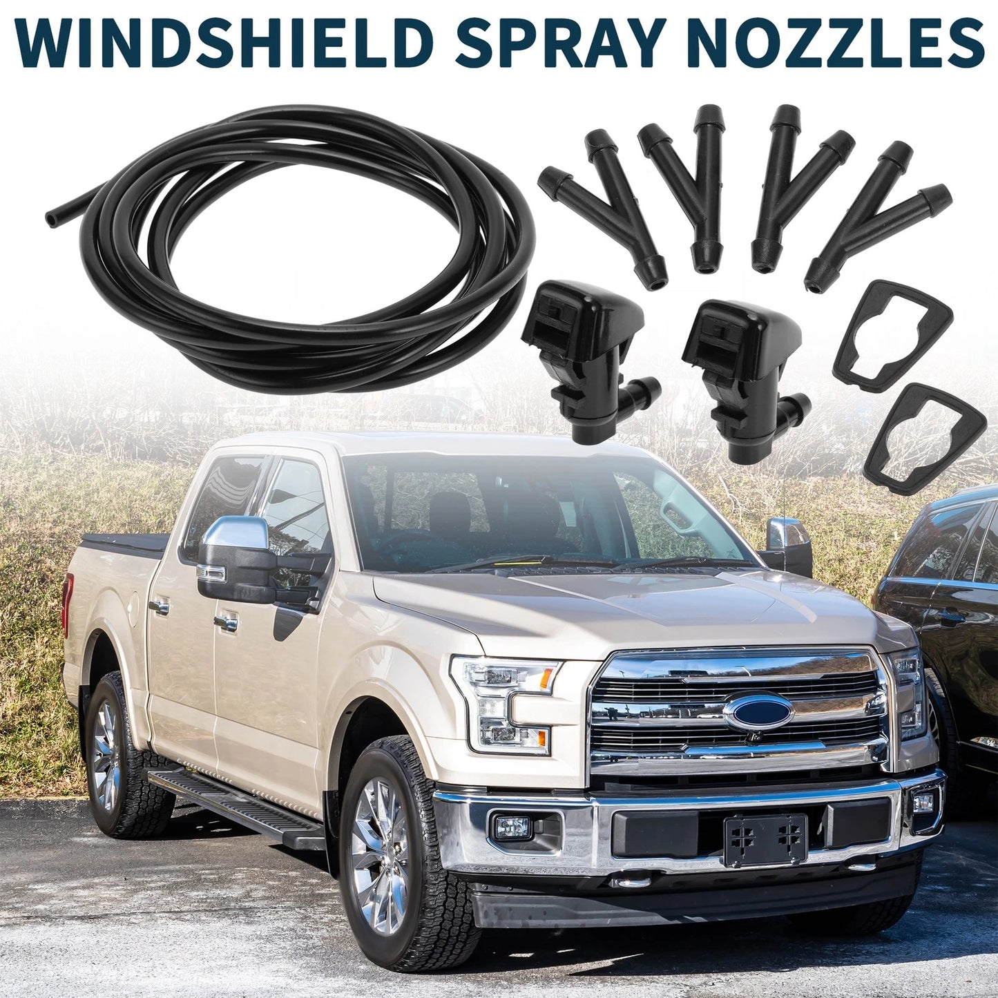 Front Windshield Washer Nozzles Set for Jeep Grand Cherokee (2011-2021)
