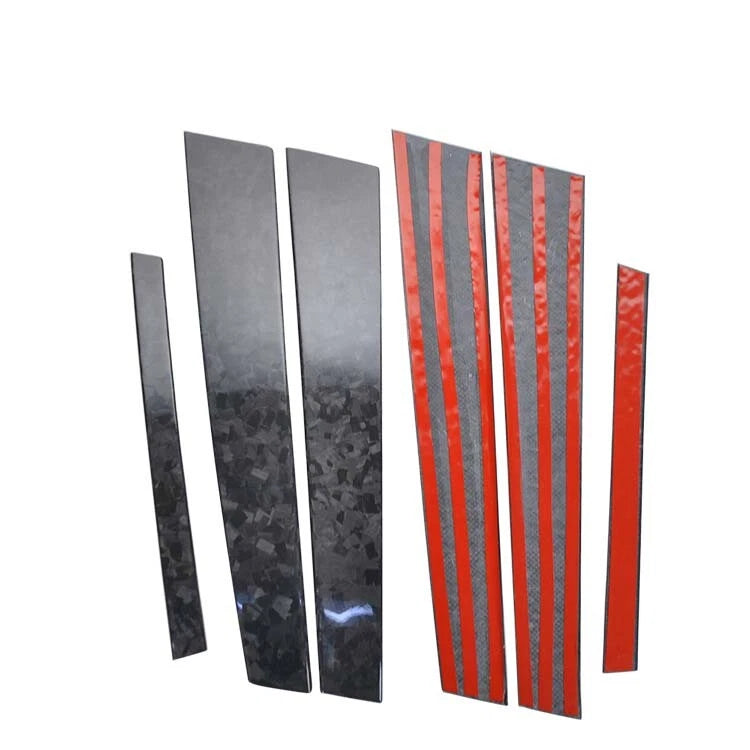 Real Carbon Fiber Door B Pillar Cover Trim fit For Alfa Romeo Stelvio 2016-2019