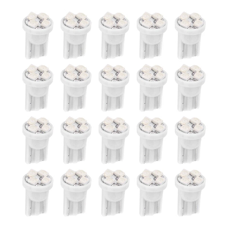 20pc T10 W5W 194 168 2825 4SMD 1252 LED Bulbs for Instrument Cluster Lights