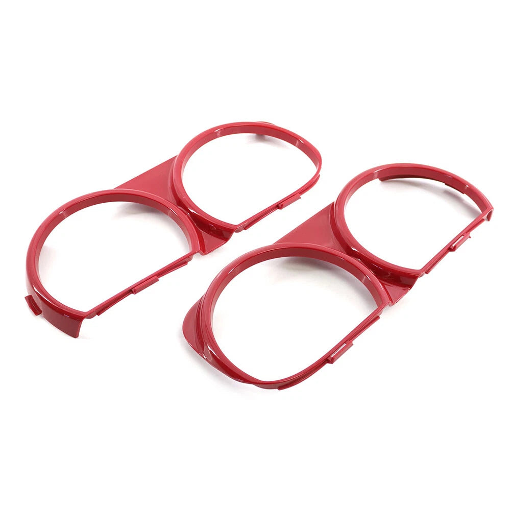 Red Front Headlight Bezel for Dodge Challenger 2015-2021 (2 x)