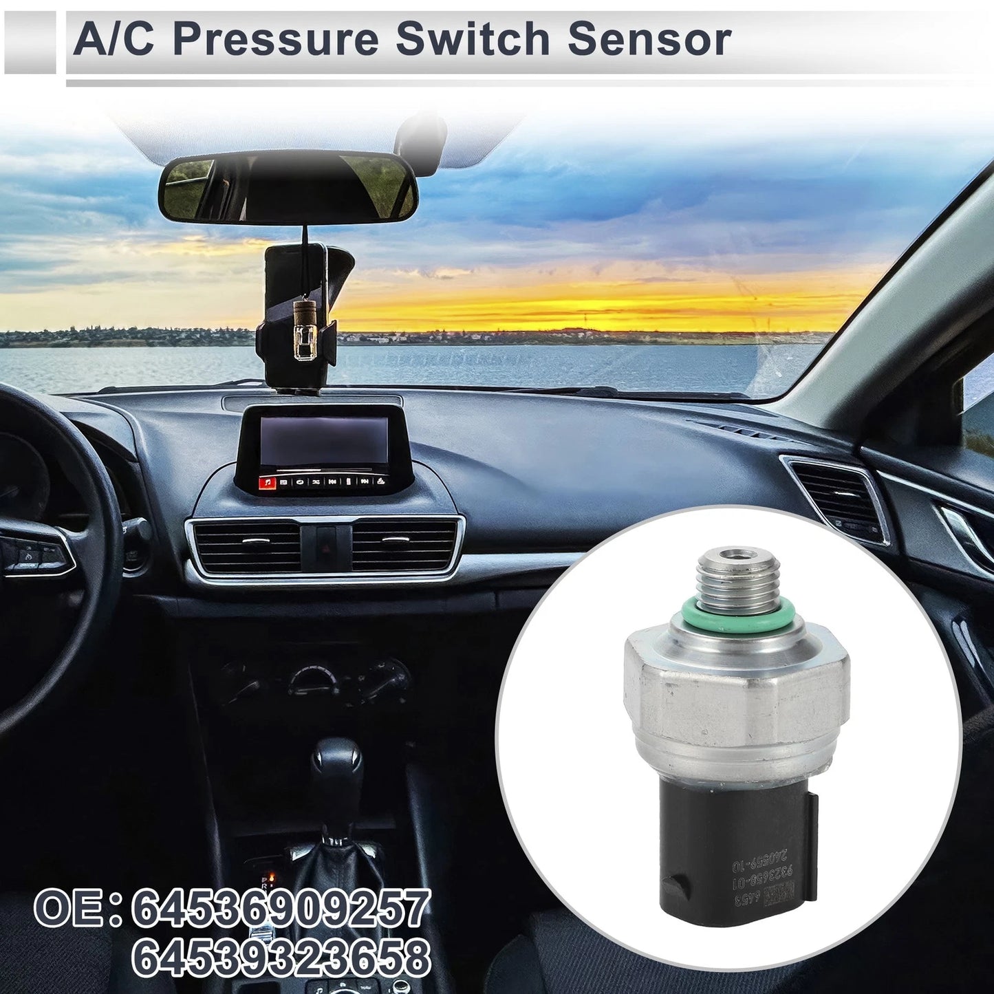 A/C Pressure Switch Sensor for BMW MINI E39 E46 E38 E53 X5 (1997-2006)
