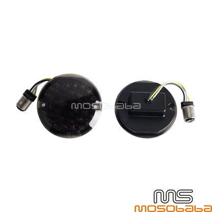 Integrated LED Lens Cover Front Turn Signal Light for Harley FLHT FLHR FLSTN