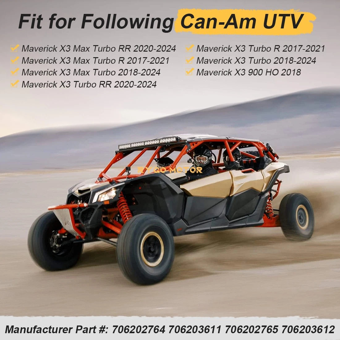 Front Stabilizer Bar End Links 2 x for Can Am Maverick X3 Max Turbo (2017–2024)