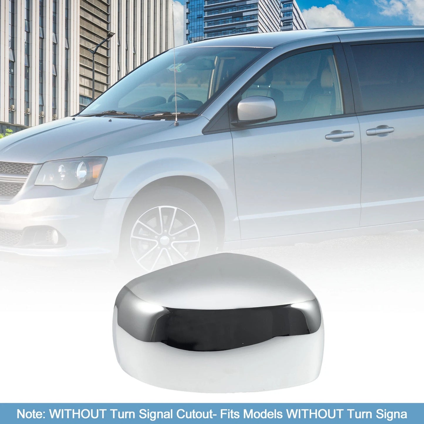 Pair Left Right Mirror Covers for Dodge Grand Caravan (2008-2018)