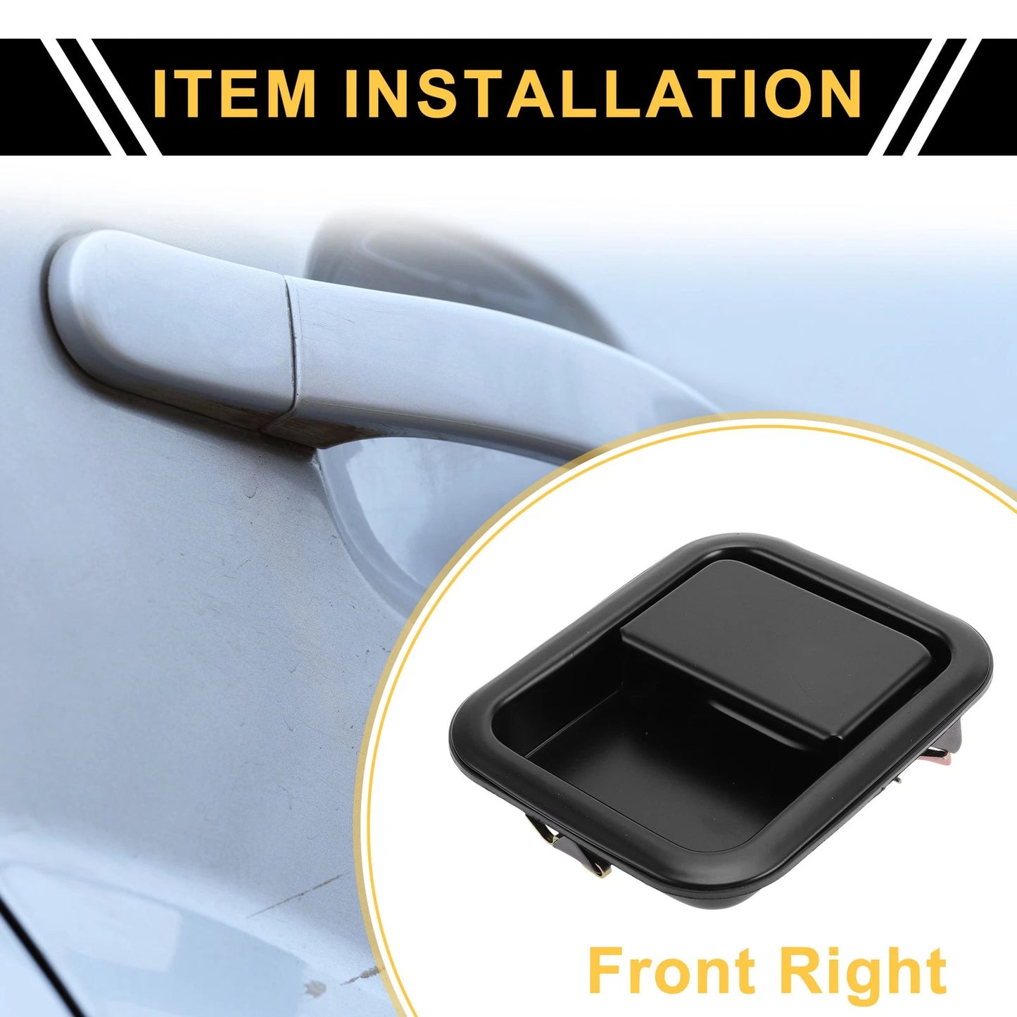 Front Right Exterior Door Handle for Jeep Wrangler (1999-2006) Black