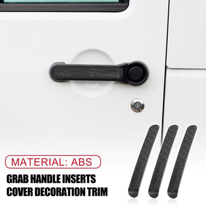 Door Grab Handle Inserts Cover Trim for Jeep Wrangler JK (2007-2018)