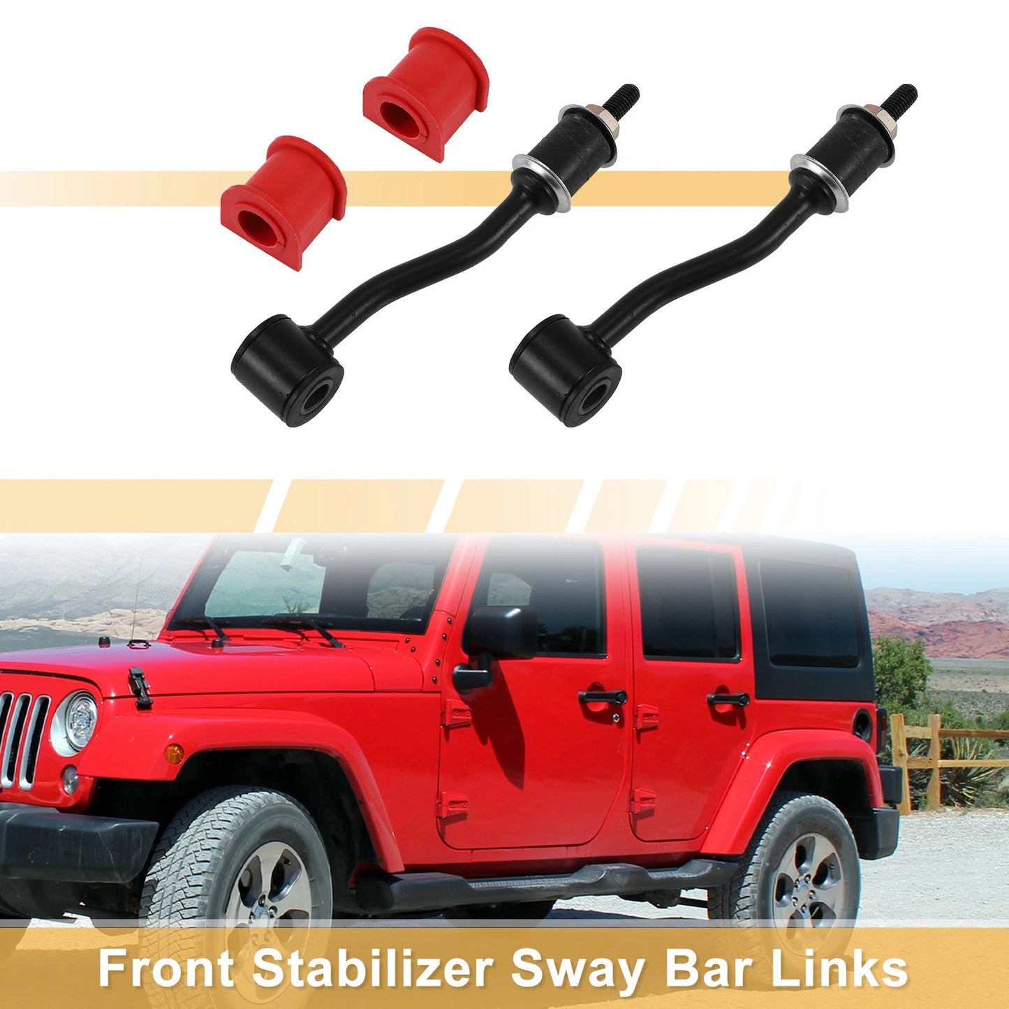 Front Stabiliser Sway Bar Link Set with Bushing for Jeep Cherokee