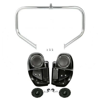 Chrome 6.5" Lower Vented Speaker Fairing for Street Glide (2014-2024)