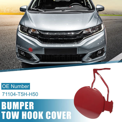 Front Bumper Tow Hook Cover for Honda Fit (2018-2019) - Red