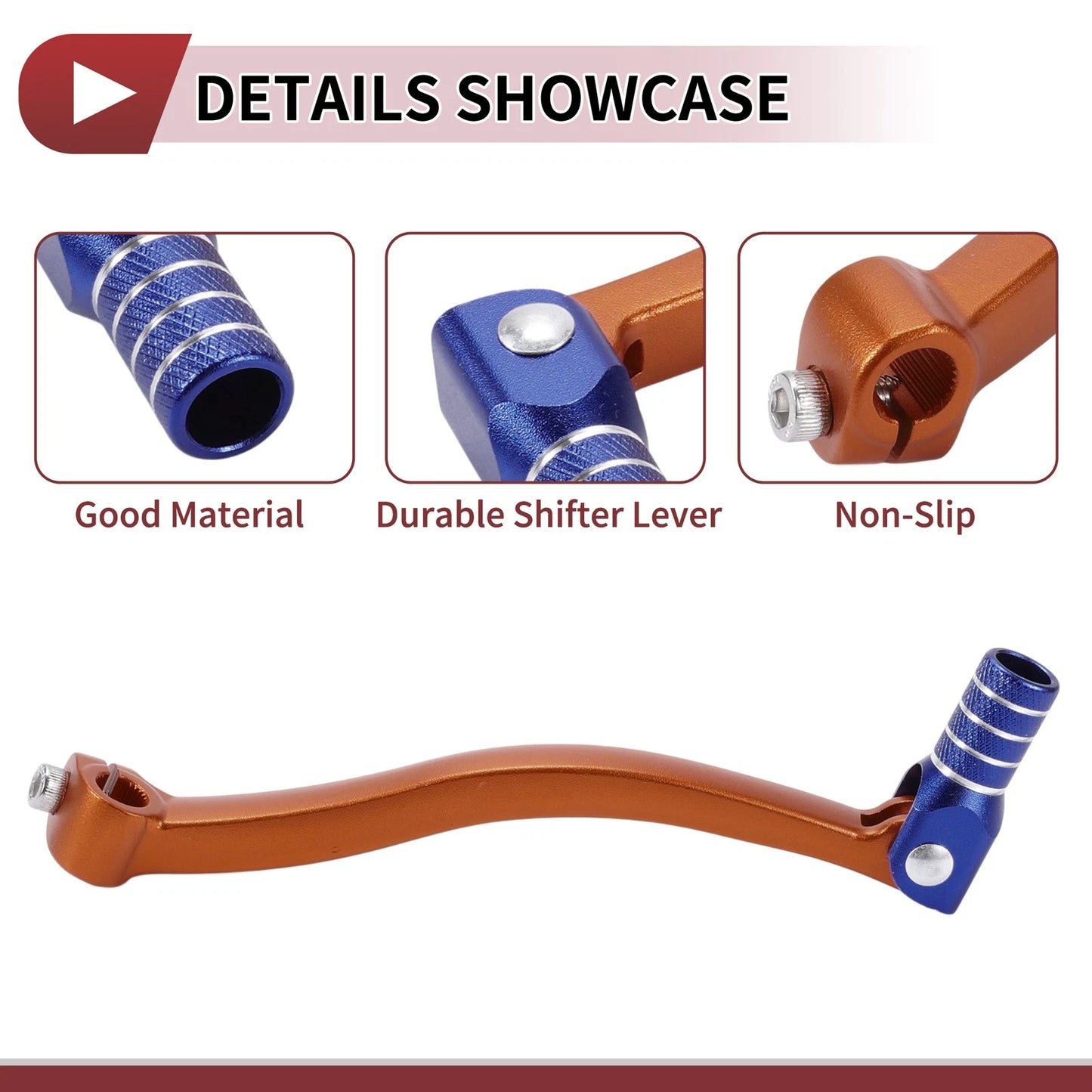 Folding Motorcycle Gear Shifter Lever for Kayo T6 Orange Blue
