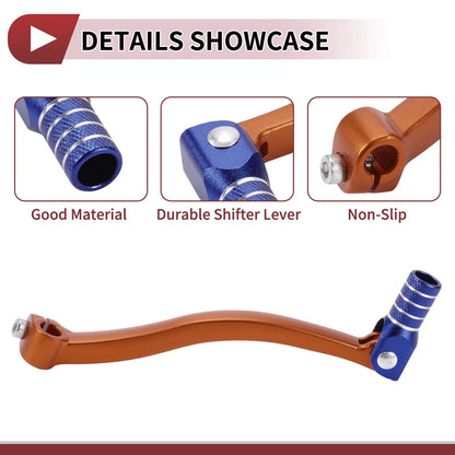 Folding Motorcycle Gear Shifter Lever for Kayo T6 Orange Blue
