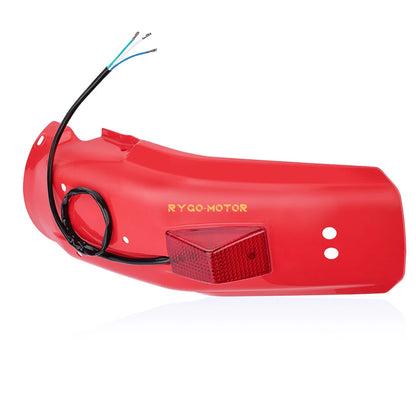 Red Rear Fender with Taillight for Honda XR250R/XR600R (1986–1995/1985–2000)