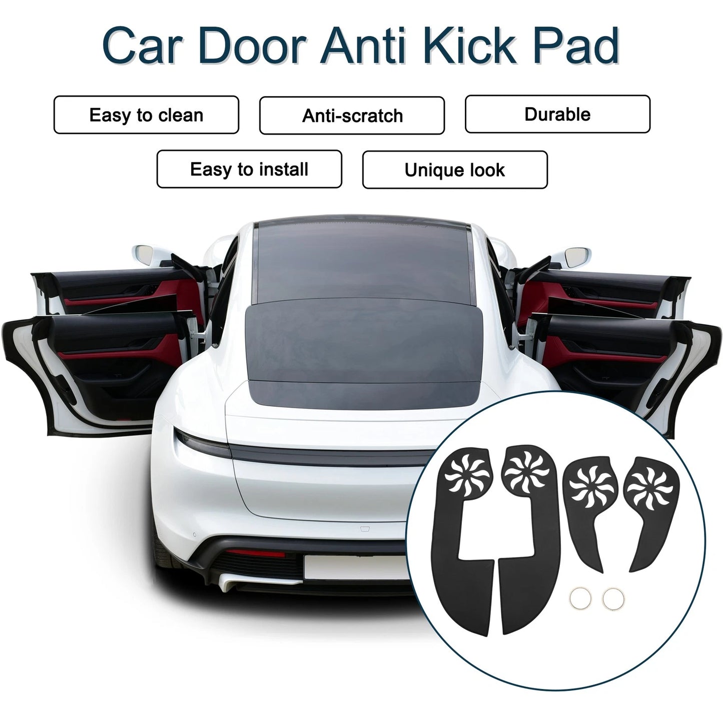 Car Door Anti Kick Pad Sticker Protector for Jeep Compass (2011-2016)