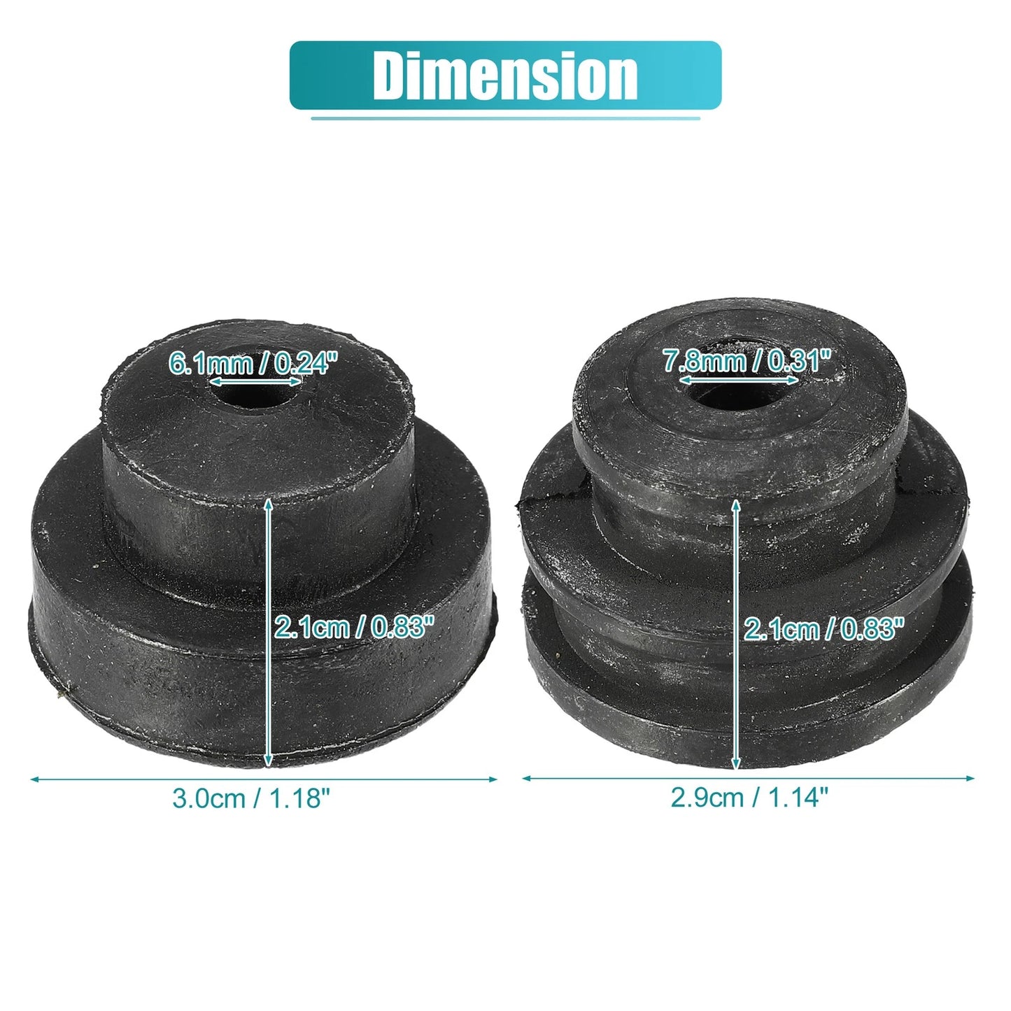 4 Pcs Rubber Pad Bushing for Honda