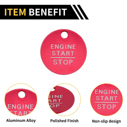 Engine Start Stop Button Cover for Ford F-150 (2016-2021) Red