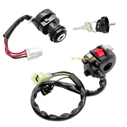 Handlebar Start Stop Switch w/Ignition Key Switch for Yamaha YFZ450 (2004–2005)