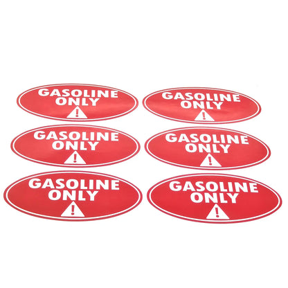 Gasoline Only Fuel Window Decal Sticker for Car/Truck - 6 Pcs