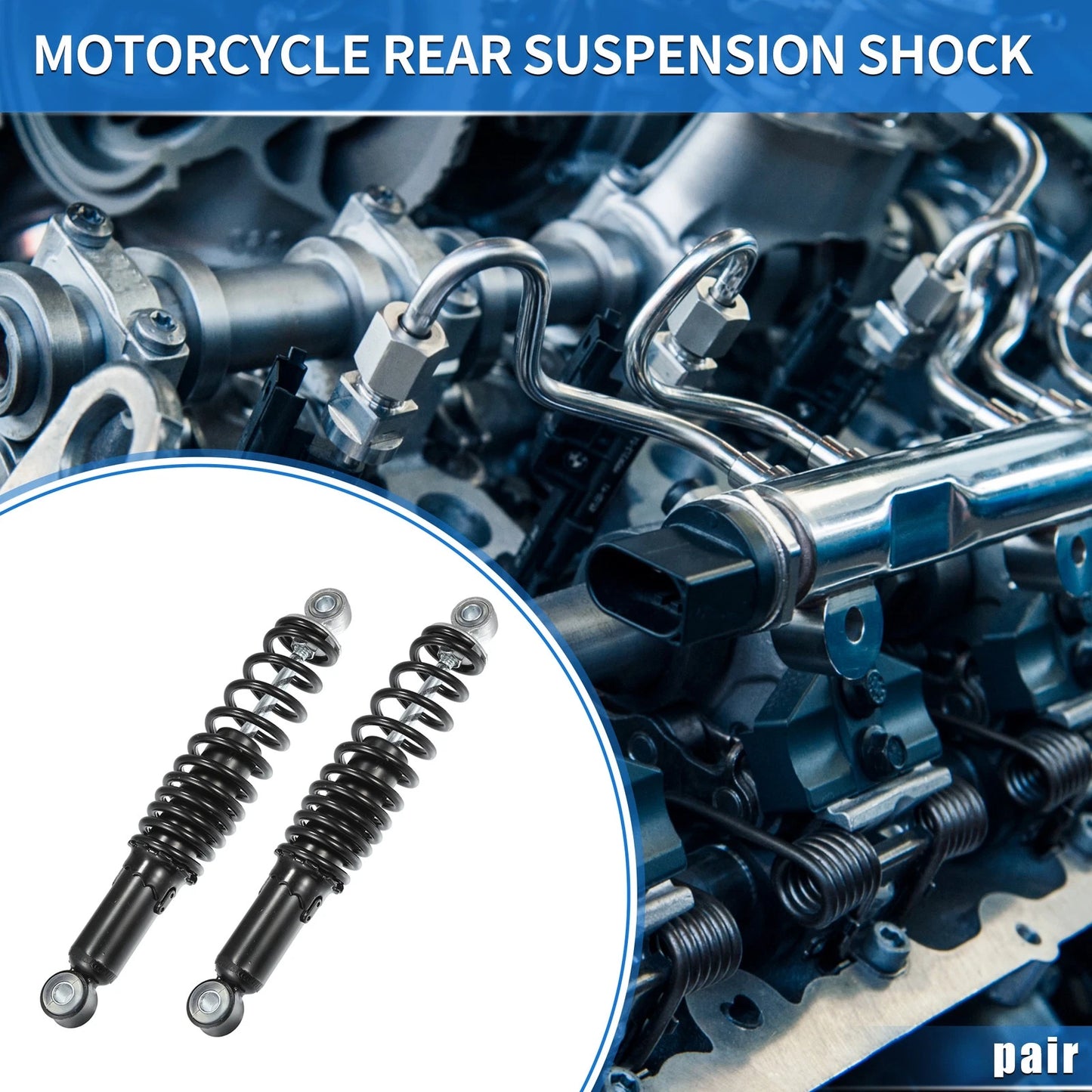 1 Pair / 320mm / Motorcycle Rear Suspension Shock for Motorcycle Black