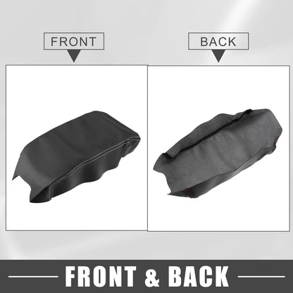 Car Center Console Armrest Cover for Toyota Camry (2012-2017) Black/Gray Stitches